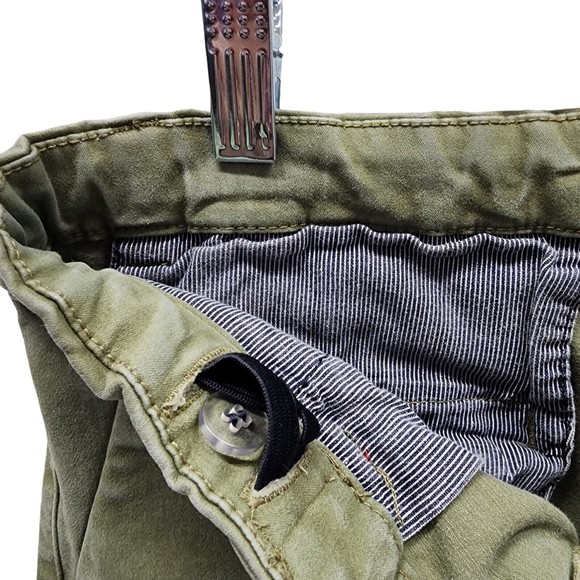 NUKUTAVAKE Boys Slim Jeans Green Chino Denim Size 16 Stretch Adjustable Waist - Picture 6 of 9